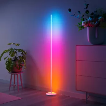 Nanoleaf Lámpara de pie Smart Matter WiFi 1700Lm RGBW, blanca | 22 W | 16 Mio. colores