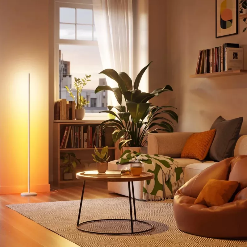 Nanoleaf Lámpara de pie Smart Matter WiFi 1700Lm RGBW, blanca | 22 W | 16 Mio. colores