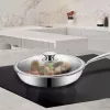 Maestro Sartén con tapa 24 cm MR-1216-24, aluminio forjado, revestimiento antiadherente de mármol, apta para inducción, negro/gris
