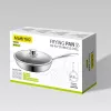 Maestro MR-1216-26 Sartén con tapa 26 cm aluminio hierro fundido mármol antiadherente apta para inducción negro/gris