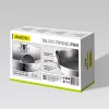 Maestro MR-1216-26 Sartén con tapa 26 cm aluminio hierro fundido mármol antiadherente apta para inducción negro/gris