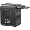 USAMS Adaptador de viaje 25W 4en1 US/AU/EU/UK negro CC309