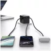 USAMS Adaptador de viaje 25W 4en1 US/AU/EU/UK negro CC309