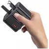 USAMS Adaptador de viaje 25W 4en1 US/AU/EU/UK negro CC309