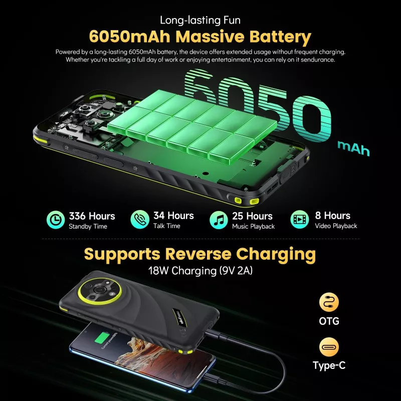 ULEFONE ARMOR X31 PRO 8/256GB negro Teléfono móvil resistente
