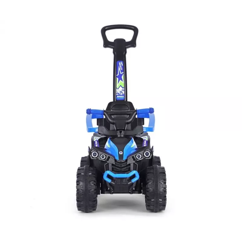 MILLY MALLY Bicicleta infantil con barra de empuje azul salvaje