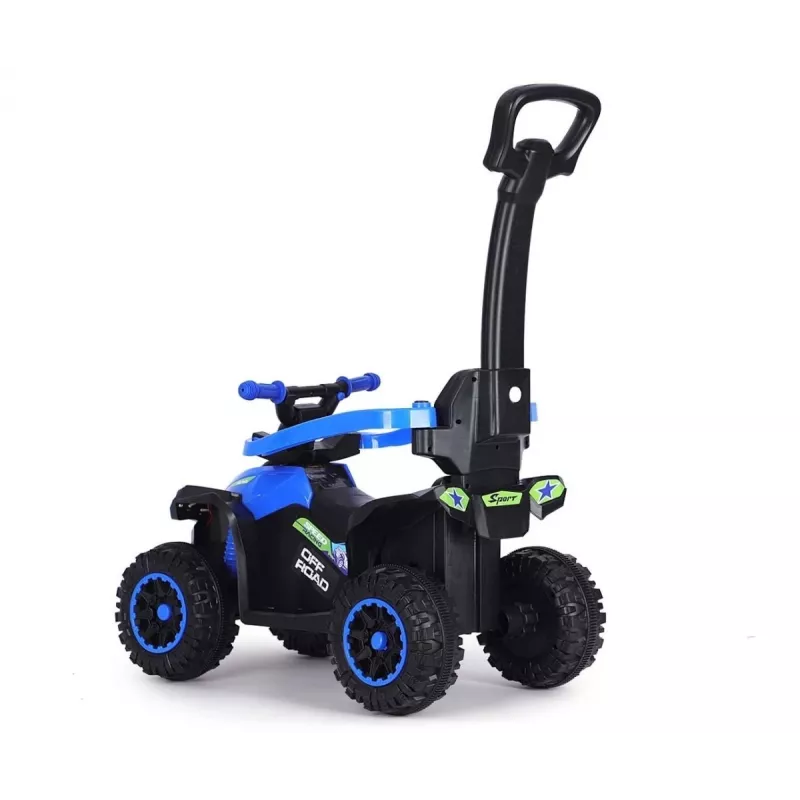 MILLY MALLY Bicicleta infantil con barra de empuje azul salvaje