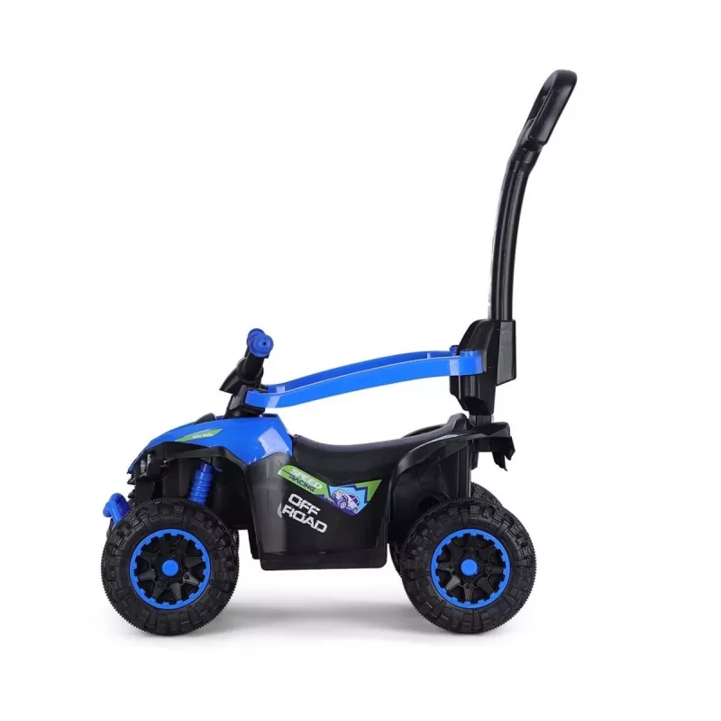MILLY MALLY Bicicleta infantil con barra de empuje azul salvaje