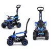 MILLY MALLY Bicicleta infantil con barra de empuje azul salvaje