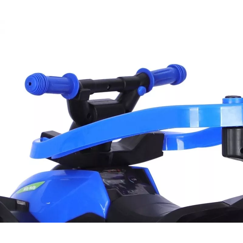 MILLY MALLY Bicicleta infantil con barra de empuje azul salvaje