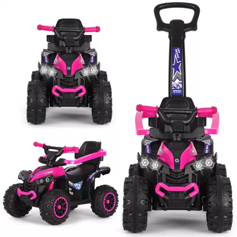 MILLY MALLY Bicicleta infantil con barra de empuje Wild Pink 12