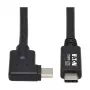 Eaton Tripp Lite Series Cable USB-C (M/M) - USB 3.2 Gen 2, Thunderbolt 3, carga PD 100W, conector en ángulo, negro, 1 m (3,3 ft.)