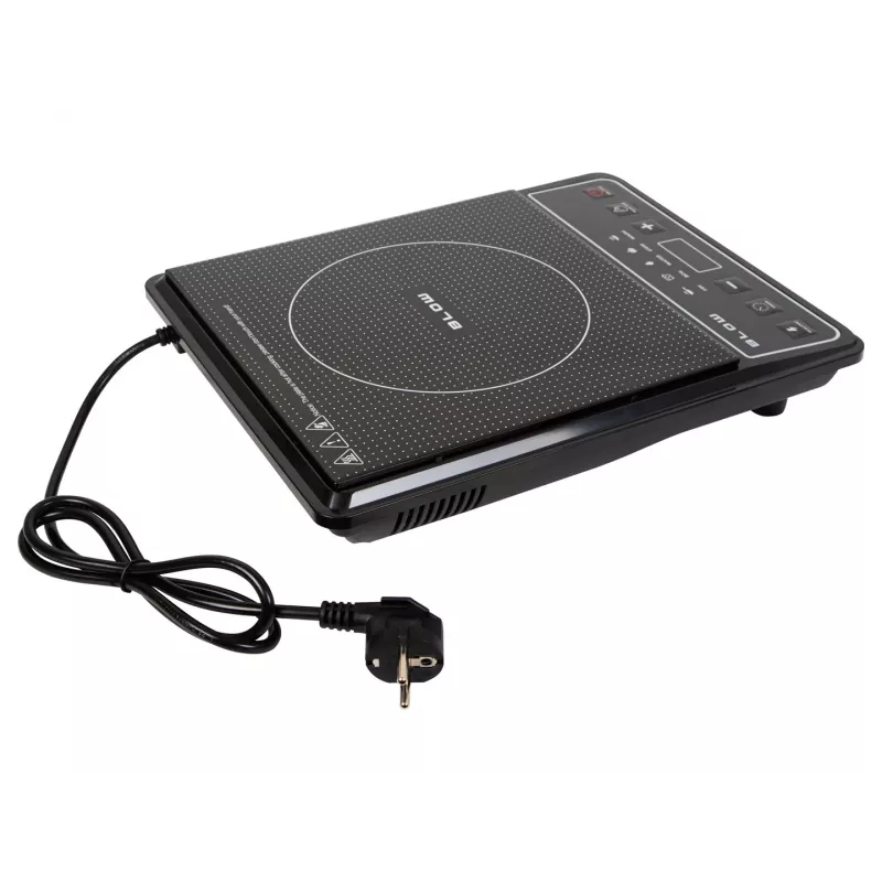 BLOW Placa de inducción, zona de cocción única, placa ajustable, 2000W, negro