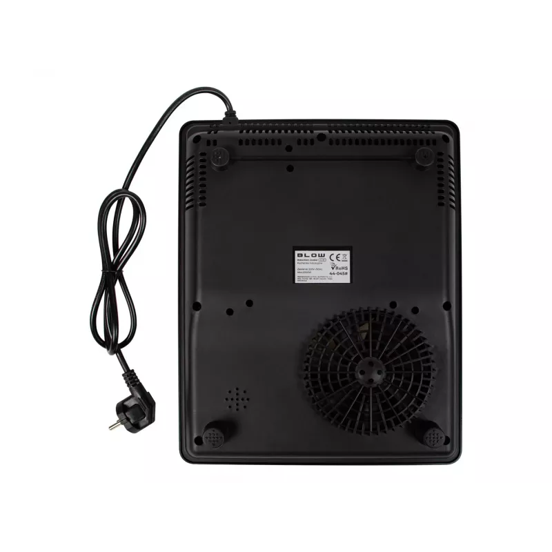 BLOW Placa de inducción, zona de cocción única, placa ajustable, 2000W, negro