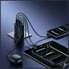 USAMS T70 40W 2xUSB-A 2xUSB-C Fuente de alimentación negra