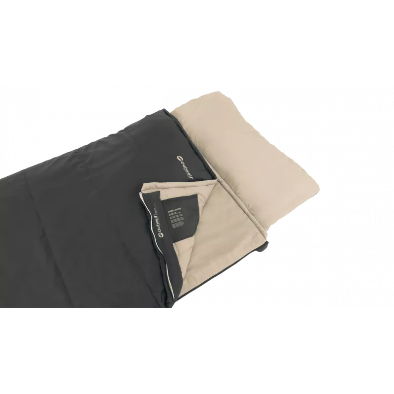 Outwell Contour Prime Saco de dormir sintético (190 cm) - Negro, cremallera derecha