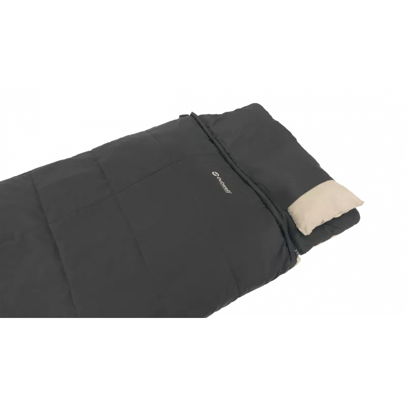 Outwell Contour Prime Saco de dormir sintético (190 cm) - Negro, cremallera derecha