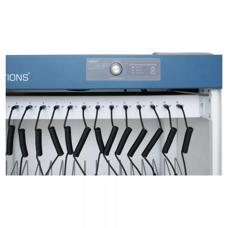 GoodConnections GEMMA T32C Carro de carga para tablets USB-C 18W por puerto PD3.0 QC3.0 Blanco/Azul