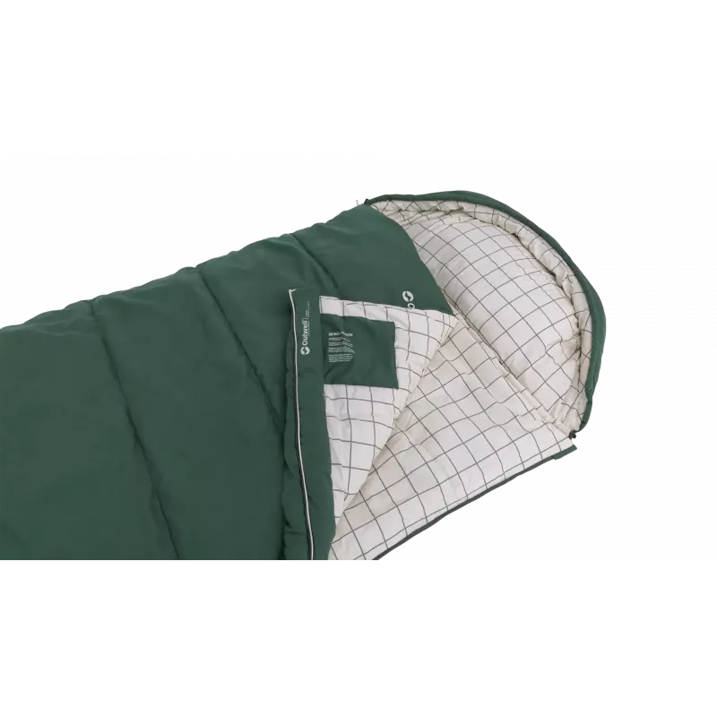 Outwell Camper Prime Green Saco de dormir 235 x 90 cm -15 a 5 °C Cremallera derecha
