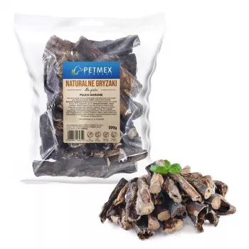 PETMEX Pulmón de cordero natural Snack para perros 500g