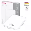 Beurer KS 19 Pure White Báscula de cocina digital con teclas táctiles, capacidad 5 kg, división 1 g, función tara, pantalla LCD