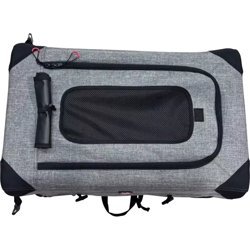 ZOLUX NOMAD S Transportín plegable de tela para mascotas 42x60x42cm Gris