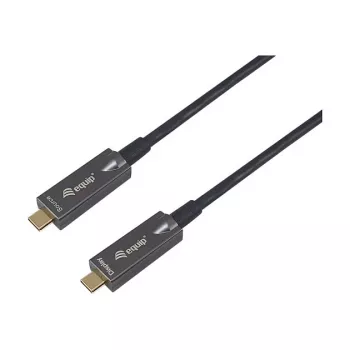 Cable Activo Óptico USB 3.2 Gen 2 USB-C a USB-C Equip 15m Negro