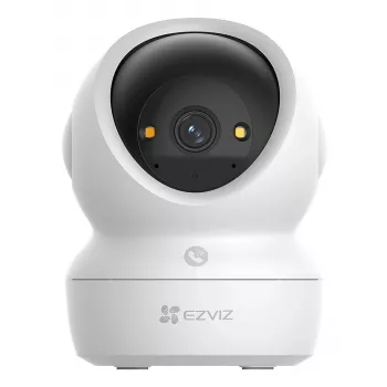 Cámara de Vigilancia IP Domo EZVIZ H6c G1 4K Interior, 4K UHD, 3840x2160, Wi-Fi, Ethernet, Visión Nocturna, Audio Bidireccional, Detección IA, Montaje en Techo/Pared/Mesa