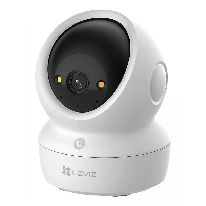 Cámara de Vigilancia IP Domo EZVIZ H6c G1 4K Interior, 4K UHD, 3840x2160, Wi-Fi, Ethernet, Visión Nocturna, Audio Bidireccional, Detección IA, Montaje en Techo/Pared/Mesa