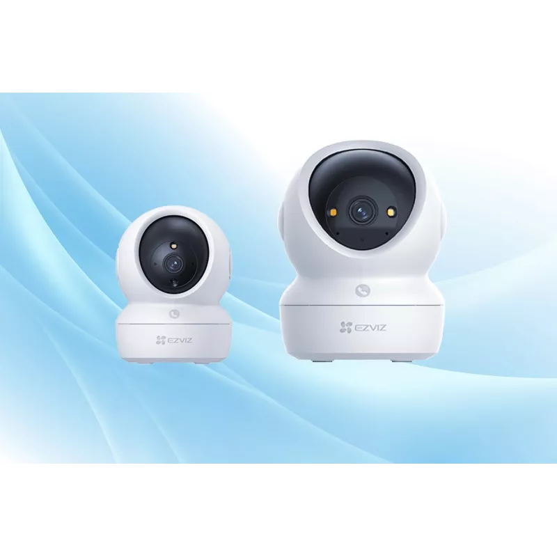 Cámara de Vigilancia IP Domo EZVIZ H6c G1 4K Interior, 4K UHD, 3840x2160, Wi-Fi, Ethernet, Visión Nocturna, Audio Bidireccional, Detección IA, Montaje en Techo/Pared/Mesa