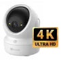 Cámara de Vigilancia IP Domo EZVIZ H6c G1 4K Interior, 4K UHD, 3840x2160, Wi-Fi, Ethernet, Visión Nocturna, Audio Bidireccional, Detección IA, Montaje en Techo/Pared/Mesa