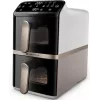 Freidora de Aire Doble Philips Serie 4000 NA462/80 10L 2750W Rapid Air Negro/Oro/Gris