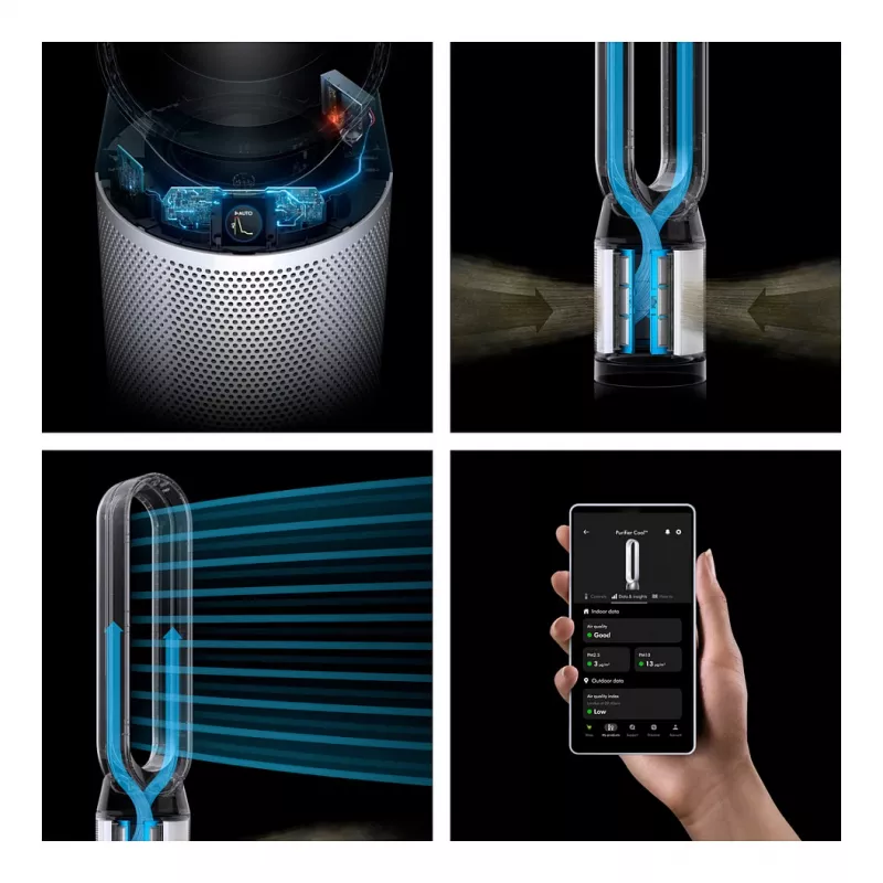Purificador de Aire y Ventilador Dyson Purifier Cool PC1 Plata/Blanco