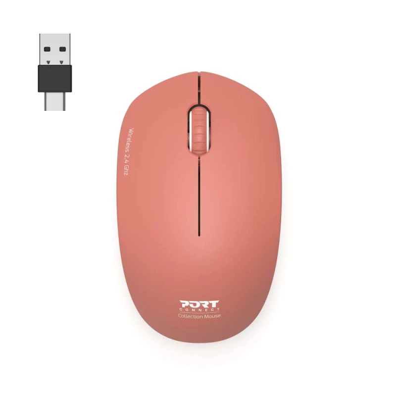 Ratón Inalámbrico PORT DESIGNS PORT CONNECT Mouse Collection II 2,4 GHz Naranja