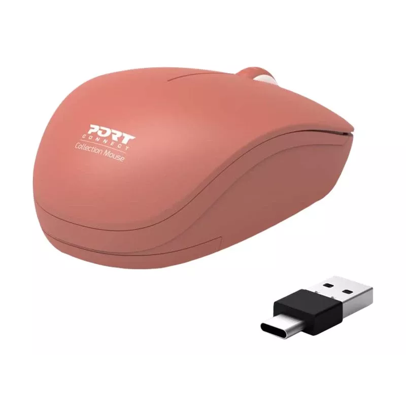 Ratón Inalámbrico PORT DESIGNS PORT CONNECT Mouse Collection II 2,4 GHz Naranja