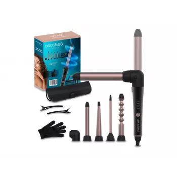 Rizador de Pelo Multi-Cabezal Cecotec SurfCare MultiWaves, Cerámica, 46W, 140-200°C, 3 Accesorios