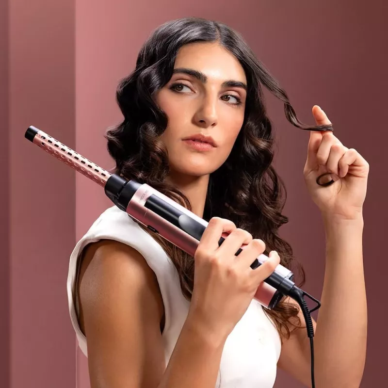 Cepillo de Aire Caliente Cecotec CeramicCare 10en1 AirBrush 1200W Negro/Rosa