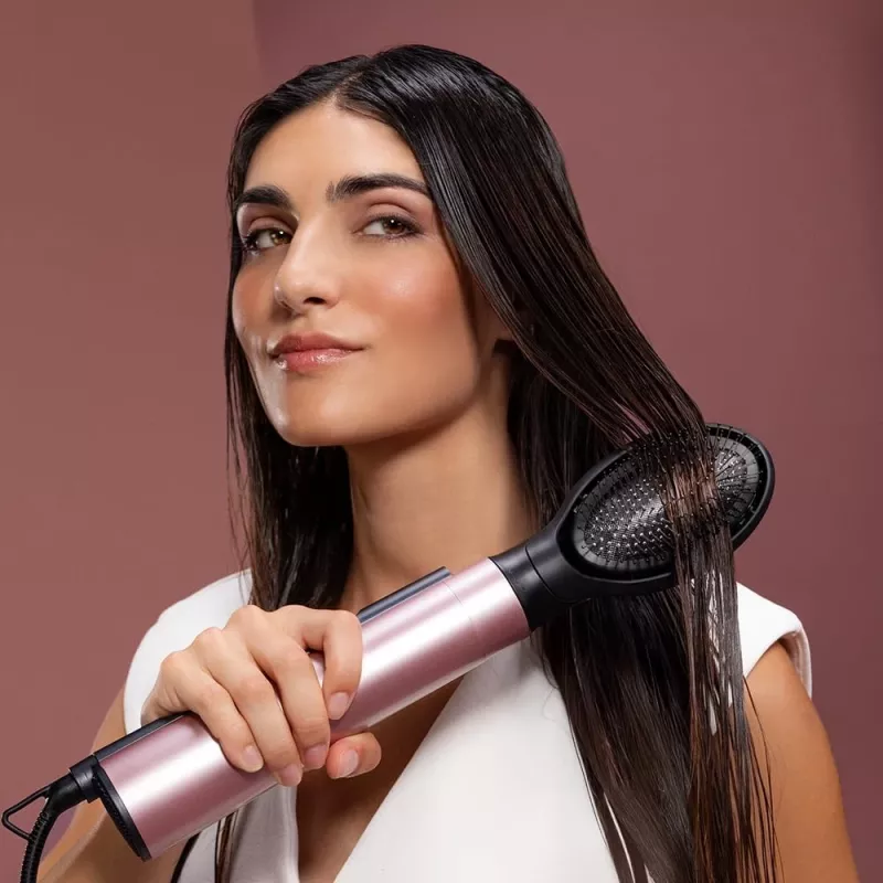 Cepillo de Aire Caliente Cecotec CeramicCare 10en1 AirBrush 1200W Negro/Rosa