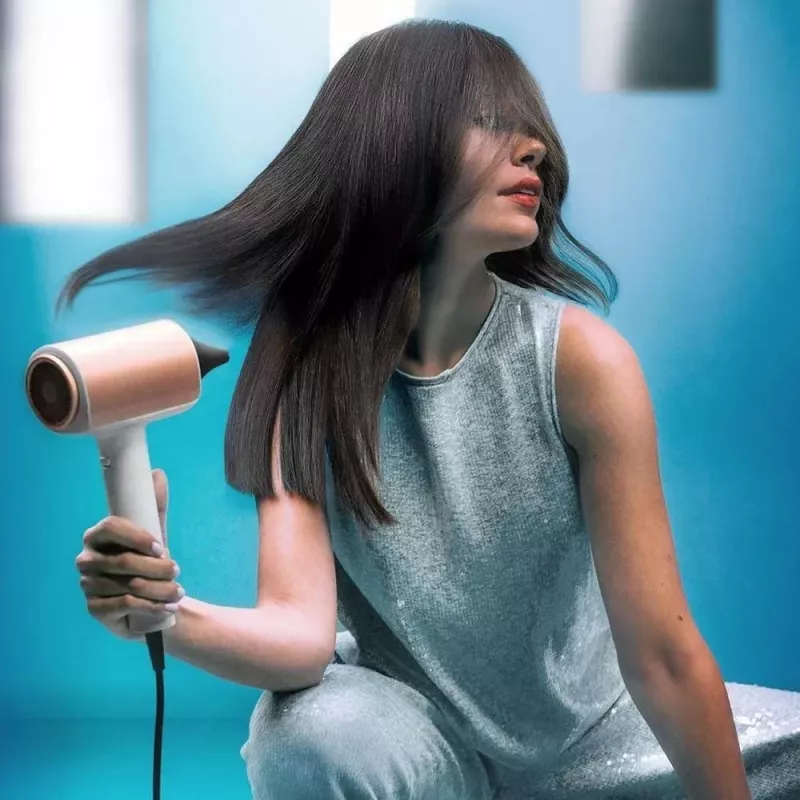 Secador de Pelo Cecotec DryGlam Nano Plasma 1600 W Negro/Oro Rosa