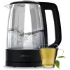 Hervidor Eléctrico Cecotec ThermoSense 320 Clear 2200 W 1,7 L Cristal Negro/Transparente