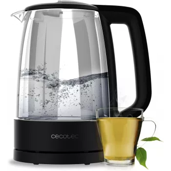 Hervidor Eléctrico Cecotec ThermoSense 320 Clear 2200 W 1,7 L Cristal Negro/Transparente