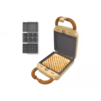 Sandwichera Cecotec Rock'nToast Retro One Yellow 700 W