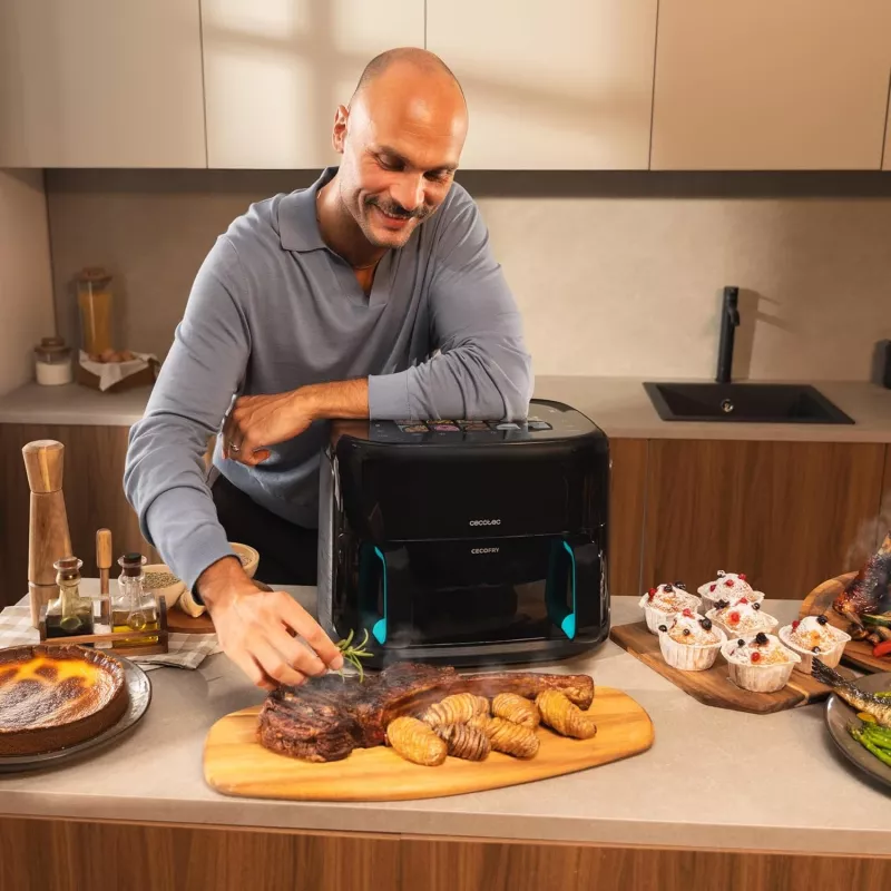Freidora de Aire Doble Cecotec Cecofry&Grill Smokin'Prime 11000 11L 2800W Negro