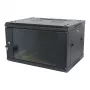 Armario de Pared 19 Pulgadas ALLNET 18U 1 Pieza Profundidad 450mm Negro Serie SMA Flat Pack