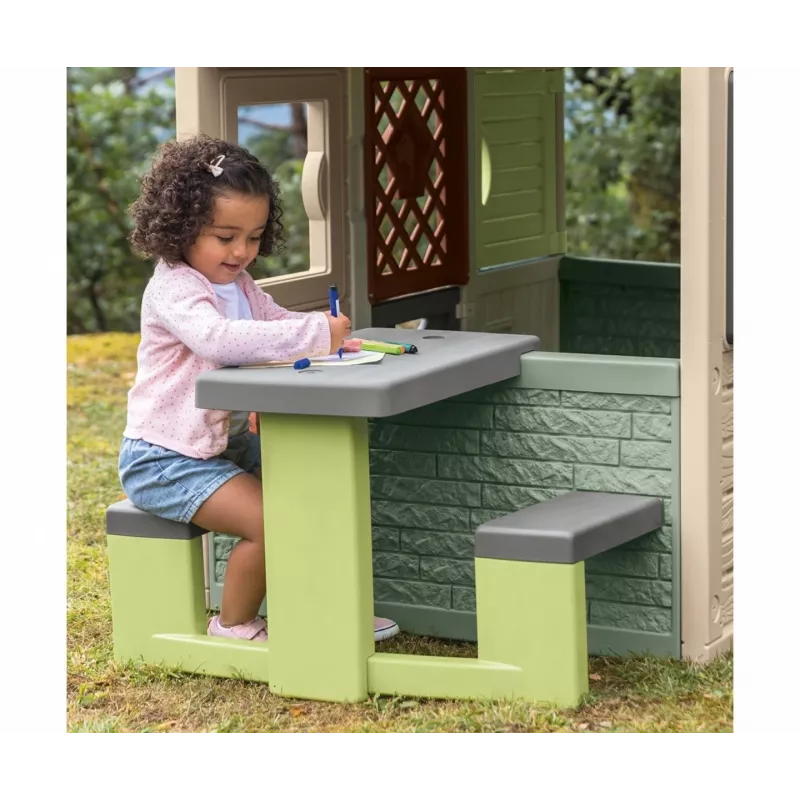 Mesa de Picnic Infantil SMOBY Life Verde/Gris