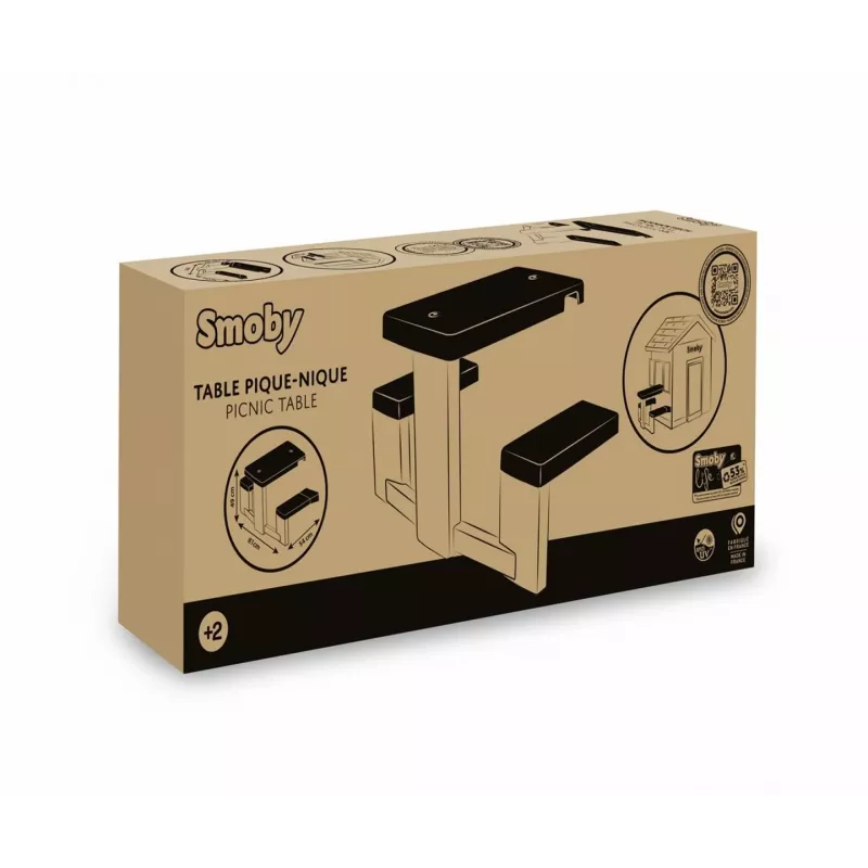 Mesa de Picnic Infantil SMOBY Life Verde/Gris