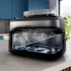 Philips Serie 5000 NA565/02 Freidora de aire de doble cesta 9,5 L 2750 W Negro, Plata, Acero inoxidable