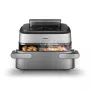 Philips Serie 5000 NA565/02 Freidora de aire de doble cesta 9,5 L 2750 W Negro, Plata, Acero inoxidable
