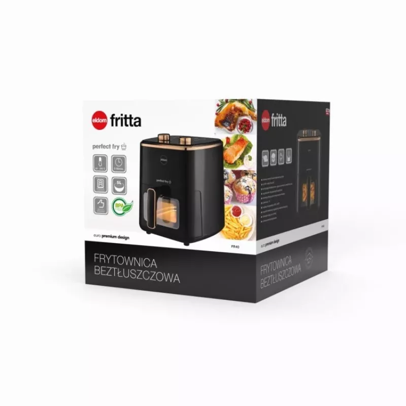 ELDOM FR45 FRITELO Freidora sin aceite 1500 W, Negro