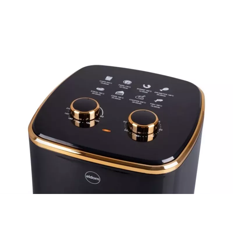 ELDOM FR45 FRITELO Freidora sin aceite 1500 W, Negro